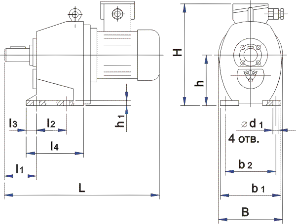 Размеры 1МЦ2С63Н, 1МЦ2С80Н, 1МЦ2С100Н