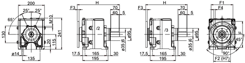 Чертеж 3.1 Мотор-редукторы MNHL 35