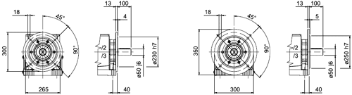 Чертеж 5.2 Мотор-редукторы MNHL 50