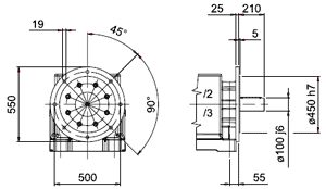 Чертеж 9.2 Мотор-редукторы MNHL 100